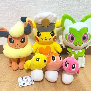 ポケットモンスター ポケモン ピカチュウ ニャオハ イーブイ シャリタツ キャプテンピカチュウ ぬいぐるみ プライズ まとめ売り