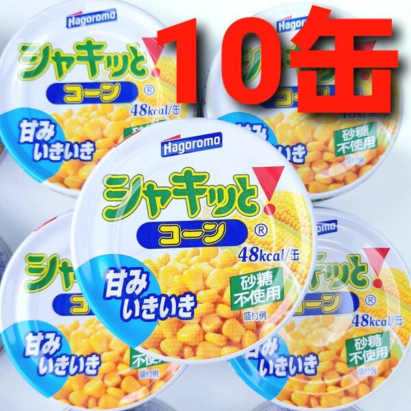★砂糖不使用!★ はごろも シャキッとコーン 10缶 低糖質 糖質オフ 賞味期限 2028.2 ①