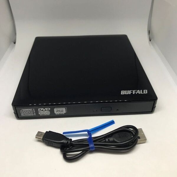 BUFFALO USB2.0用 外付けポータブルDVDドライブ DVSM-PN58U2V-BK