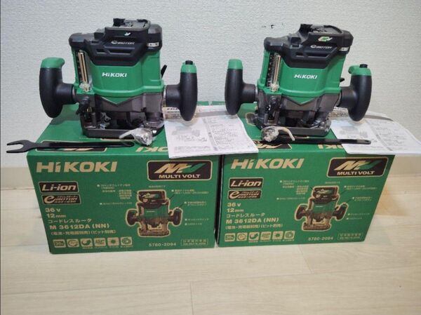 新品 HiKOKI マルチボルト36VコードレスルーターM3612DA (NN)2個セット