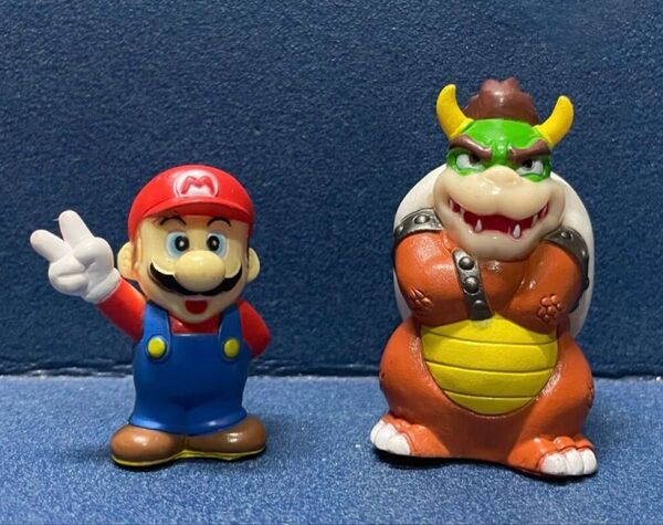 希少 当時物 マリオ クッパ ソフビ人形 指人形 ソフビ カワダ KAWADA スーパーマリオブラザーズ スーパーマリオ 任天堂