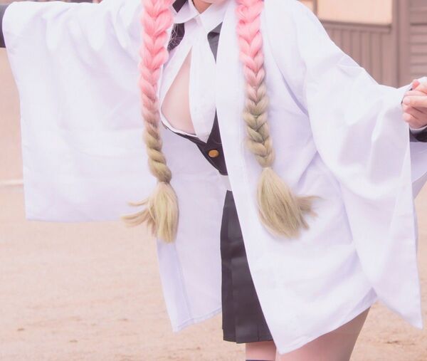 鬼滅の刃 甘露寺蜜璃 コスプレ 衣装 ウィッグ