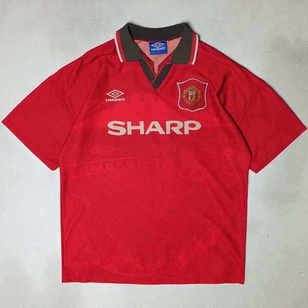 正規品★94-95★Manchester United★マンチェスターユナイテッド★サッカーユニフォーム★UMBLO★90s★L