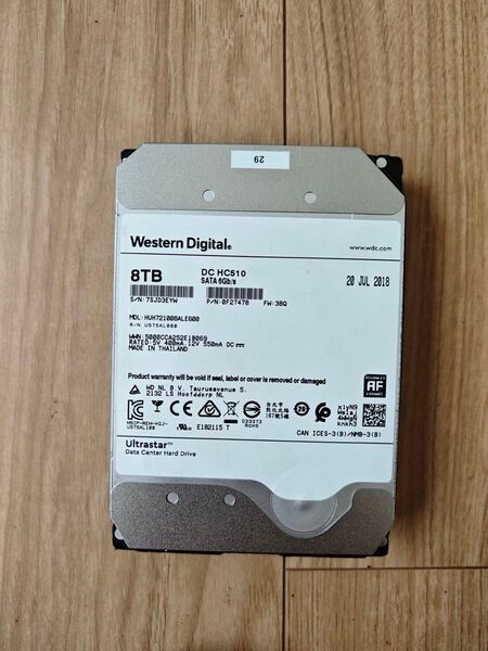wd ハードディスク 8TB 7200 4台