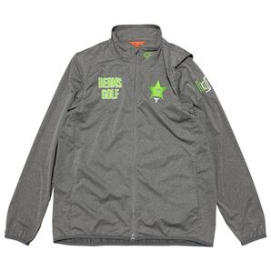 参考定価28,600円 BEAMS GOLF ビームスゴルフ スターフラッグロゴ ツアー エアシャットブルゾン グレー メンズ L