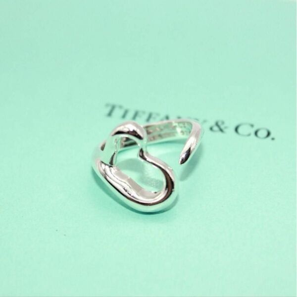 美品 Tiffany&Co. ティファニー オープンハート リング 指輪 11号