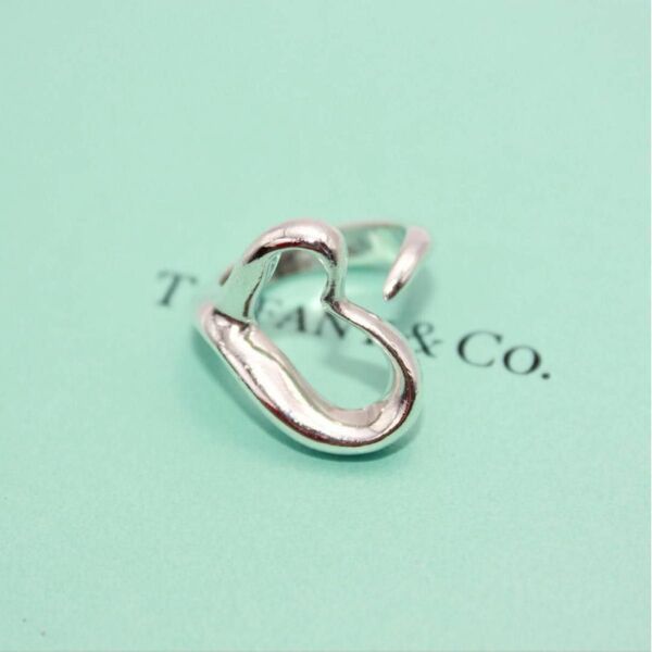 美品 Tiffany&Co. ティファニー オープンハート リング 指輪 8号