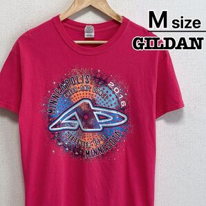 USA古着 GILDAN Tシャツ M ピンク プリント ミネアポリス ダンス