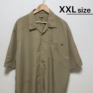 USA古着 オープンカラーシャツ 半袖 XXL ベージュ BLACKHAWK!