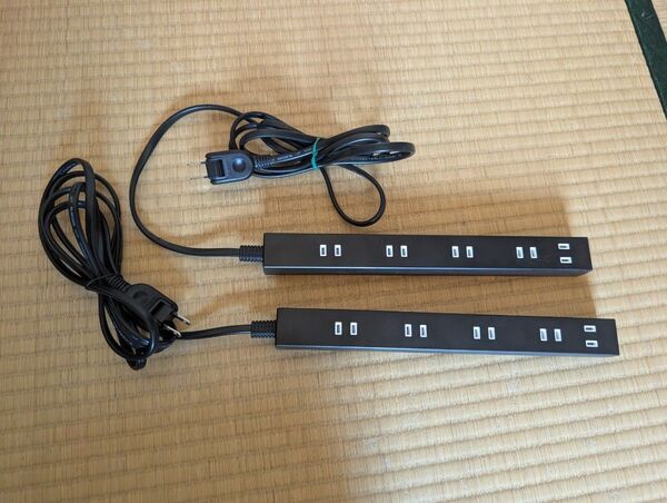 ELECOM 電源タップ6個口2m 2個セット