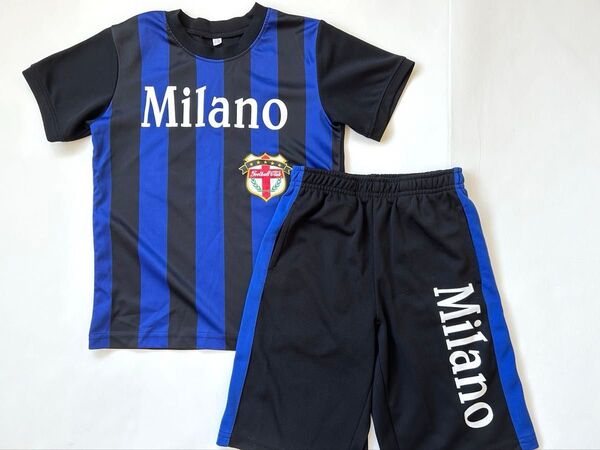 上下セットサッカー ウェア 西松屋 ユニフォーム風 セットアップ 120cm 子供服 男の子 半ズボン ハーフパンツ 半袖
