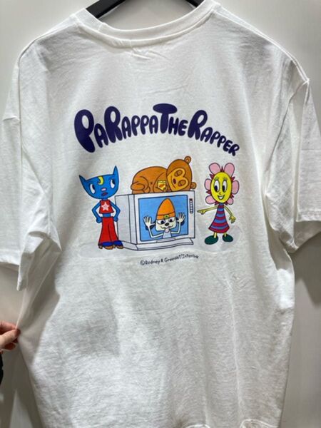 新品 白 m ウンジャマラミー パラッパラッパー Tシャツ UmJammer Lammy PaRappa The Rapper