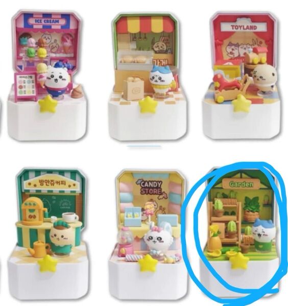 ちいかわ コンパクトショップ 韓国限定 ハチワレ ジオラマ フィギュア