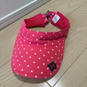 Wilson サンバイザー ピンク 星柄 レディース
