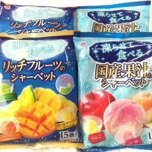 凍らせて食べるシャーベット 大容量 国産果汁 リッチフルーツ 食べ比べ 詰め合わせ ■送料無料 ■匿名配送 ■クーポン ■再出品〇