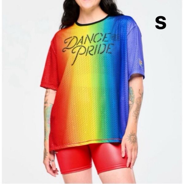 【新品】新作 ズンバ zumba ウェア トップス Tシャツ 半袖 メンズ レディース マルチカラー/S