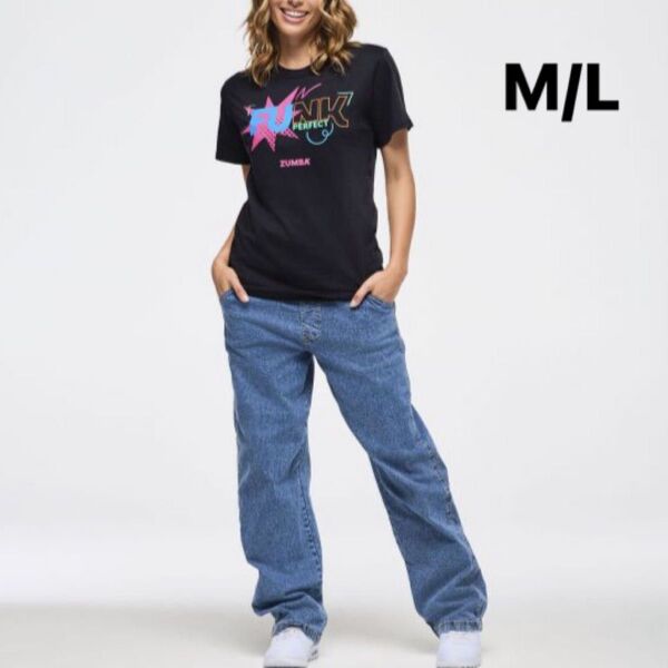 【新品】新作 ズンバ zumba ウェア トップス Tシャツ 半袖 メンズ レディース 黒 ピンク 青 M/L