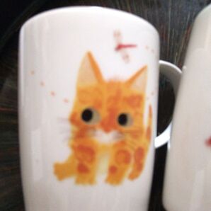 NIKKO 渡辺あきお作 にゃんこ猫とトンボのマグカップ