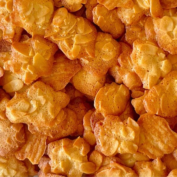バター香るサクサクアーモンドチュイール 40個 大容量 手作りクッキー 手作りお菓子 よつ葉バター 焼菓子
