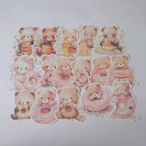 コラージュ素材 ダイカット クマさん ドーナツ パンケーキ
