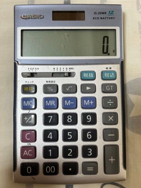 CASIO カシオ 電卓 12桁 本格実務電卓 計算機 AZ-26S シルバー JS-20WK 10桁