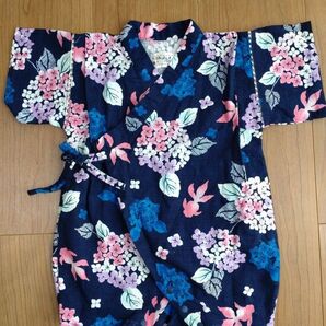甚平☆ベビーロンパース★80cm 金魚&紫陽花柄