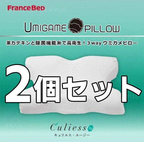 新品未開封◆フランスベッド【ウミガメピロー】×2個セット