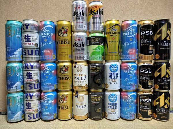 プレモル マスターズドリーム エビス スプリングバレースーパードライ ビタリスト 350ml 24本 500ml 8本計32本