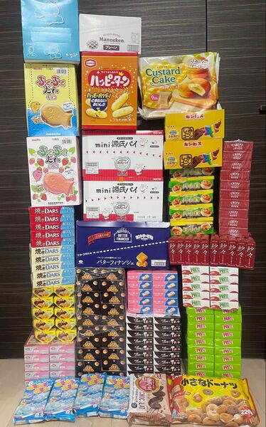 お菓子詰め合わせセットトッポプリッツ源氏パイチョコあんぱん焼きDARS紗々いちごビスコマネケンワッフルバターフィナンシェパイの実