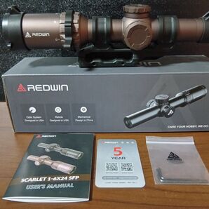 Red Win Scarlet 1-6x24 SFP CQB ライフルスコープ DELTAWING 実銃対応 RW10-c