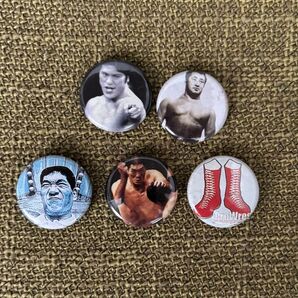 【価格相談◎】プロレス 缶バッジ ピンバッジ アントニオ猪木 ジャイアント馬場 力道山