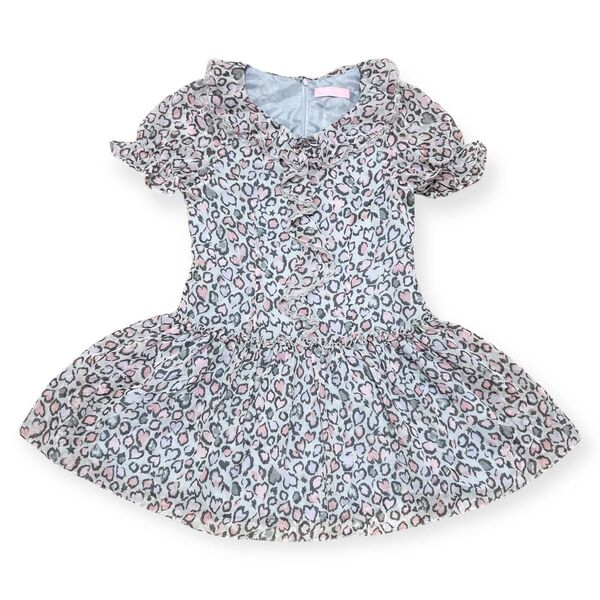 美品 メゾピアノ 150 夏物 ワンピース 平成レトロ 女児 Y2K 00s ドレス 女の子 ひょう柄