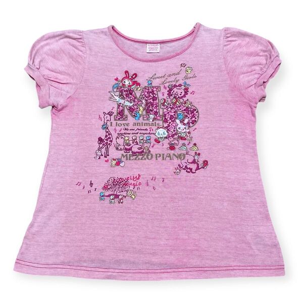 メゾピアノ 130 ベリエちゃん Tシャツ 平成レトロ 女児 Y2K 00s 夏物 ミミポポ 女の子 mezzo piano