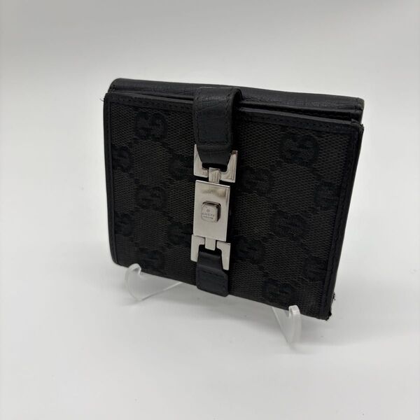 GUCCI グッチ 二つ折り GG柄 ジャッキー レザー 金具 財布 ウォレット