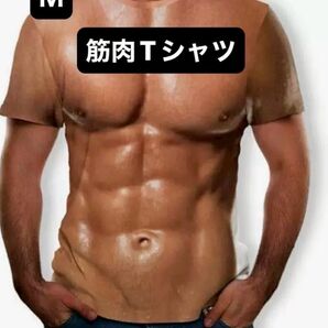 筋肉Tシャツ Mサイズ おもしろ仮装 衣装 新品 コスプレ 飲み会 余興 歓送迎会に◎