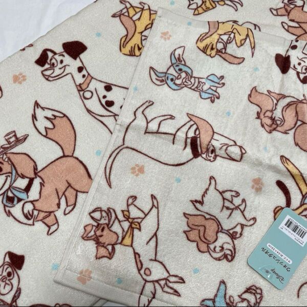 ディズニー 犬キャラクター バスタオル ウォッシュタオル