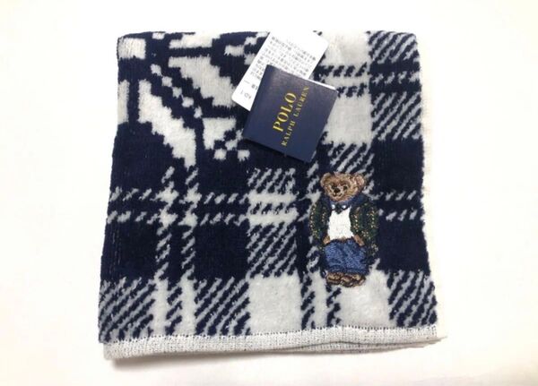 新品 ポロラルフローレン タオルハンカチ ベア刺繍 POLO RALPH LAUREN