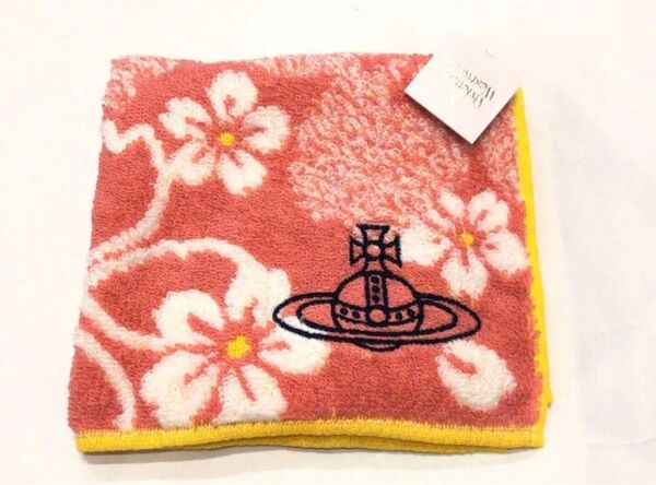 Vivienne Westwood 新品 ヴィヴィアンウエストウッド タオルハンカチ orb刺繍 桜模様 大判