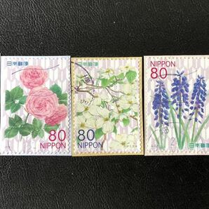 季節の花シリーズ 第2集5枚完 使用済み切手 紙付きの画像1