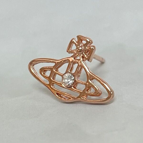 Vivienne Westwood フレームオーブピアス ピンクゴールド 片耳
