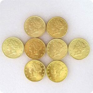 アメリカ 8枚セット1878〜1893年 リバティ バストダラー 海外コイン アンティーク金貨 骨董品 希少年号セット 米国
