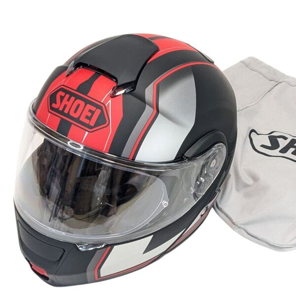 極美品 SHOEI NEOTEC ヘルメット ショウエイ M ネオテック ブラック レッド マットカラー TC-1