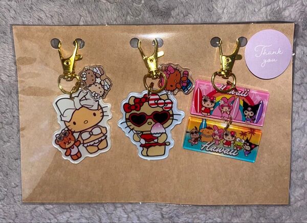 日焼けキティ アクリルキーホルダーセット