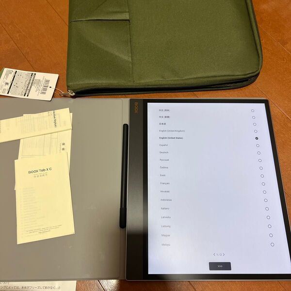 BOOX Tab X C 13インチ カラー電子ペーパー タブレットPC カバー付き ダイソーのケース付き