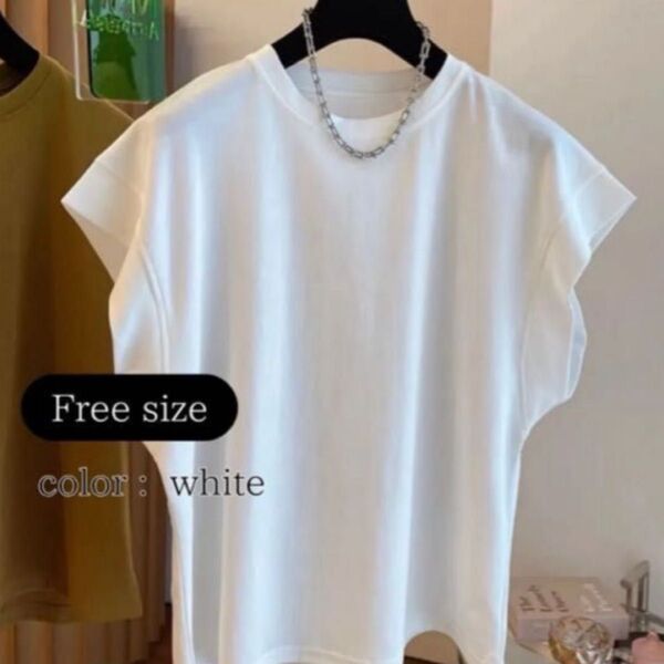 ホワイト 白 半袖 ブラウス カットソー トップス デザイン Tシャツ シンプル 細見え 夏 レディース