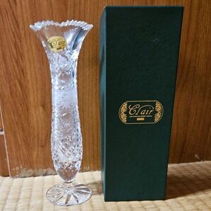 クリスタル 花瓶 19cm 一輪挿し 化粧箱入り フラワースタンド