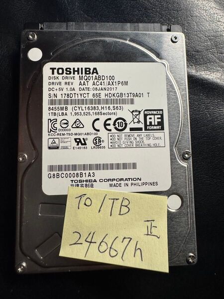 格安TOSHIBA MQ01ABD100 1TB 内蔵型2.5 HDD