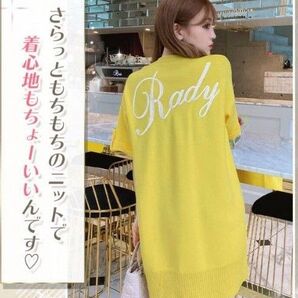 Rady バックロゴニットミニワンピース イエロー