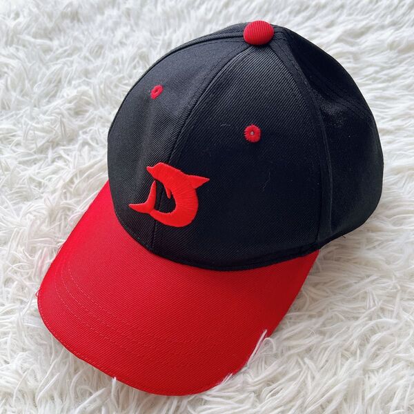 新品同様 RED DOLPHINS 日野レッドドルフィンズ キャップ 帽子 FREEサイズ ロゴ ラグビー グッズ 応援