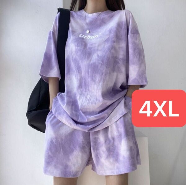 セットアップ Tシャツ ハーフパンツ 4XL 半袖 レディース 上下セット ジム ランニング パジャマ 大きめ